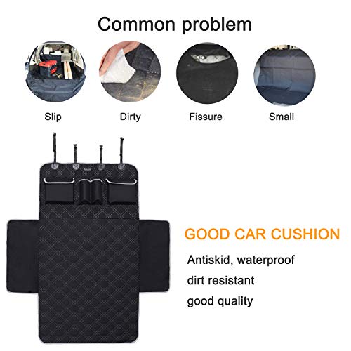 BRONZEMAN Pet Cargo Cover Liner for SUV and Car,Non Slip,Waterproof Dog Seat Cover Mat for Back Seat Trucks/SUV with Bumper Flap Protector,Large Size Universal Fit