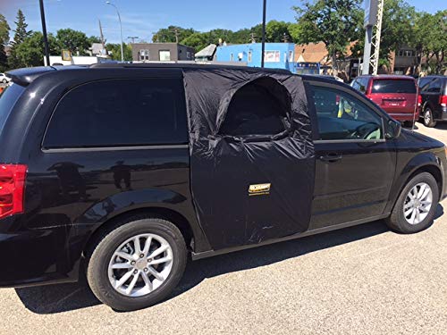 ROADIE- The OVERNIGHTER SUV Window Tent with Bug Screen and Retractable Awning – Great for Camping in an SUV. (Patented)