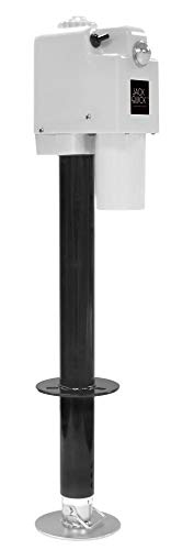 Quick Products JQ-3500W Power A-Frame Electric Tongue Jack with LED Work Light and Permanent Ground Wiring for Camper Trailer, RV - 3,650 lbs. Capacity (Higher then Standard 3,500 lbs. Jack!), White