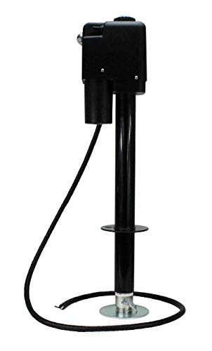 Quick Products JQ-3500B Power A-Frame Electric Tongue Jack with LED Work Light and Permanent Ground Wiring for Camper Trailer, RV - 3,650 lbs. Capacity (Higher then Standard 3,500 lbs. Jack!), Black