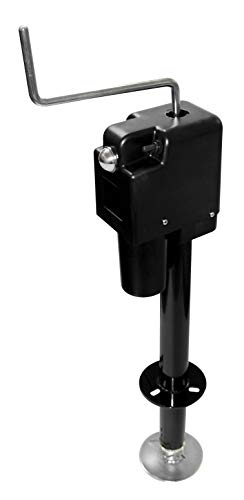 Quick Products JQ-3500B Power A-Frame Electric Tongue Jack with LED Work Light and Permanent Ground Wiring for Camper Trailer, RV - 3,650 lbs. Capacity (Higher then Standard 3,500 lbs. Jack!), Black