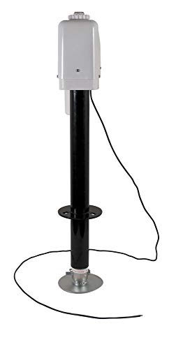 Quick Products JQ-3500W Power A-Frame Electric Tongue Jack with LED Work Light and Permanent Ground Wiring for Camper Trailer, RV - 3,650 lbs. Capacity (Higher then Standard 3,500 lbs. Jack!), White