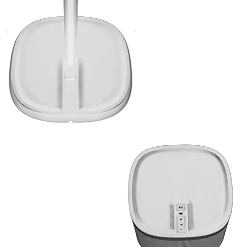 GT STUDIO SONOS Speaker Stands for SONOS One, One SL, PLAY:1, PLAY:3, Premium Design Improves Surround Sound, Heavy Base, Complete Cord Concealment - (Pair, White)