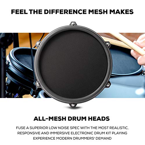 Alesis Drums Nitro Mesh Kit - Electric Drum Set with USB MIDI Connectivity, Drum Pads, Kick Pedal and Rubber Kick Drum, 40 Kits and 385 Sounds