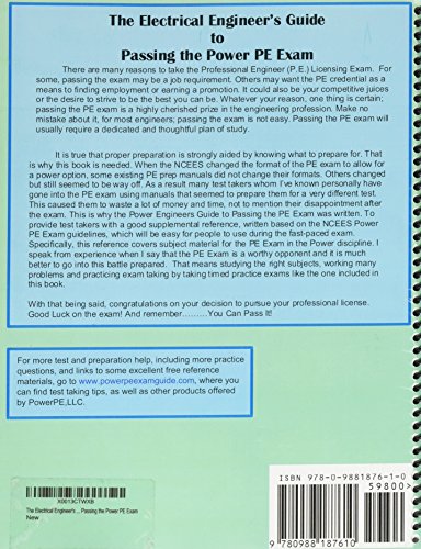 Electrical Engineer's Guide to Passing the Power PE Exam - Spiral Bound Version (Spiral-bound)