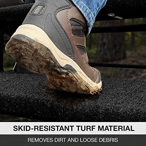 Prest-O-Fit 2-1072 Wraparound + Plus RV Step Rug Black 20 In. Wide