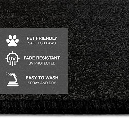 Prest-O-Fit 2-1072 Wraparound + Plus RV Step Rug Black 20 In. Wide