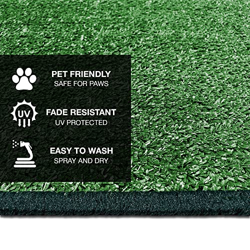 Prest-O-Fit 2-0058 Jumbo Wraparound + Plus RV Step Rug Green 23 In. Wide
