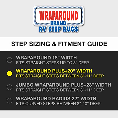 Prest-O-Fit 2-1071 Wraparound + Plus RV Step Rug Imperial Blue 20 In. Wide