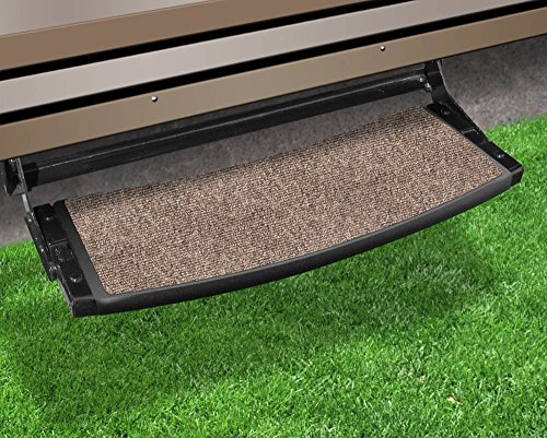 Prest-O-Fit 2-0371 Outrigger Radius RV Step Rug Walnut Brown 22 In. Wide