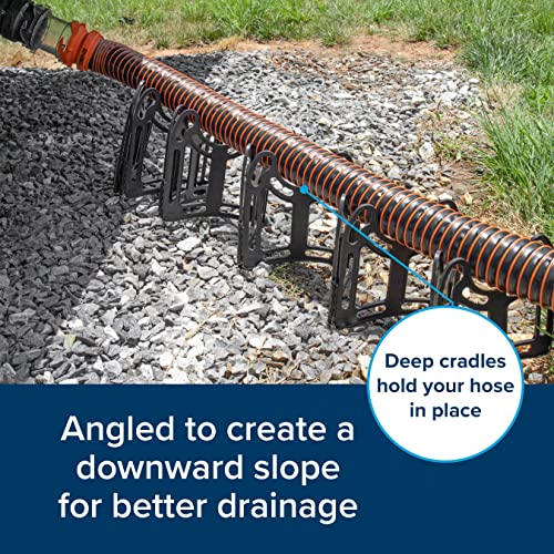 Camco 20-Foot Sidewinder RV Sewer Hose Support | Features a Lightweight, Flexible, and Durable Frame | Curves Around Obstacles | Black (43051)