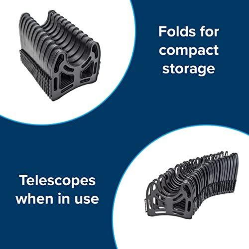 Camco 20-Foot Sidewinder RV Sewer Hose Support | Features a Lightweight, Flexible, and Durable Frame | Curves Around Obstacles | Black (43051)