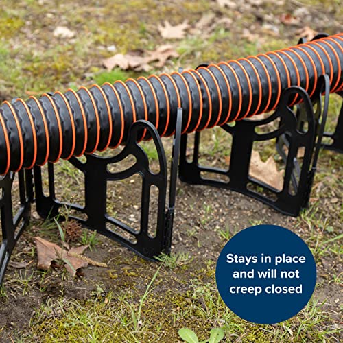 Camco 20-Foot Sidewinder RV Sewer Hose Support | Features a Lightweight, Flexible, and Durable Frame | Curves Around Obstacles | Black (43051)