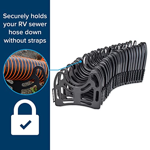 Camco 20-Foot Sidewinder RV Sewer Hose Support | Features a Lightweight, Flexible, and Durable Frame | Curves Around Obstacles | Black (43051)