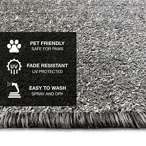 Prest-O-Fit 2-1053 Jumbo Wraparound + Plus RV Step Rug Stone Gray 23 In. Wide