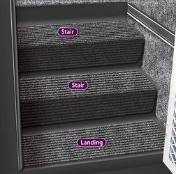 Prest-O-Fit 5-1090 Decorian Step Huggers For RV Landings Black Granite 8 In. x 23.5 In.