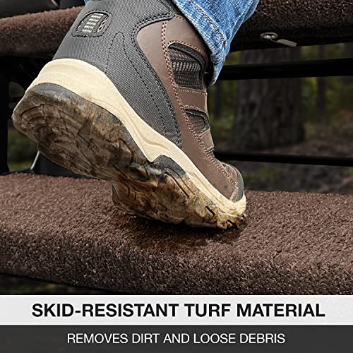 Prest-O-Fit 2-1070 Wraparound + Plus RV Step Rug Espresso Brown 20 In. Wide