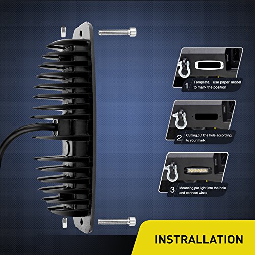 Nilight NI-28E-18W LED Work Light 2PCS 18W Spot LED Light Bar Driving Lights Off Road LED Lights Flush Mount for Jeep Truck,2 Years Warranty