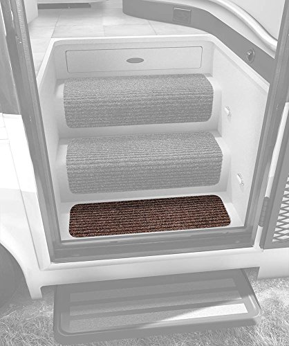 Prest-O-Fit 5-1091 Decorian Step Huggers For RV Landings Sierra Brown 8 In. x 23.5 In.