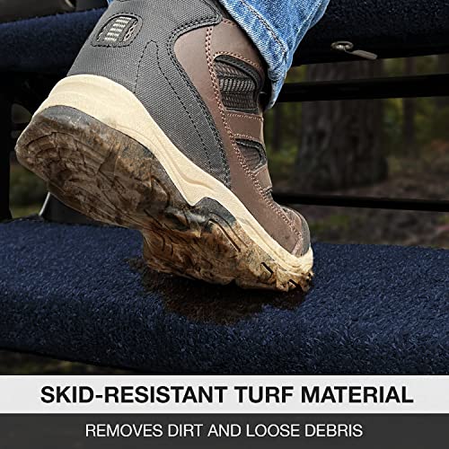 Prest-O-Fit 2-1051 Jumbo Wraparound + Plus RV Step Rug Imperial Blue 23 in. Wide