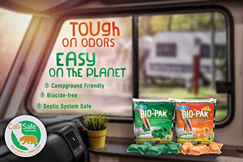 Walex Bio-Pak RV Black Holding Tank Deodorizer and Digester, Natural Enzyme Formula, Alpine Fresh 10-Pack