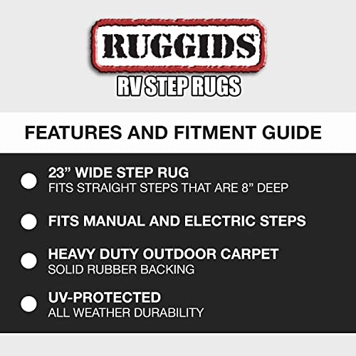 Prest-O-Fit 2-0421 Ruggids RV Step Rug Sierra Brown 23 In. Wide