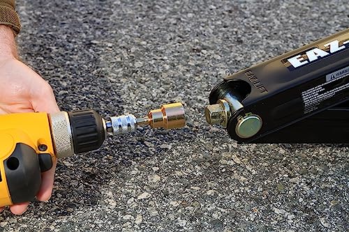 Camco RV Leveling Scissor Jack Socket Drill Adapter With 1/4" Quick Connect Shank, Works With All 3/4" Hex Drive Jacks - 48865