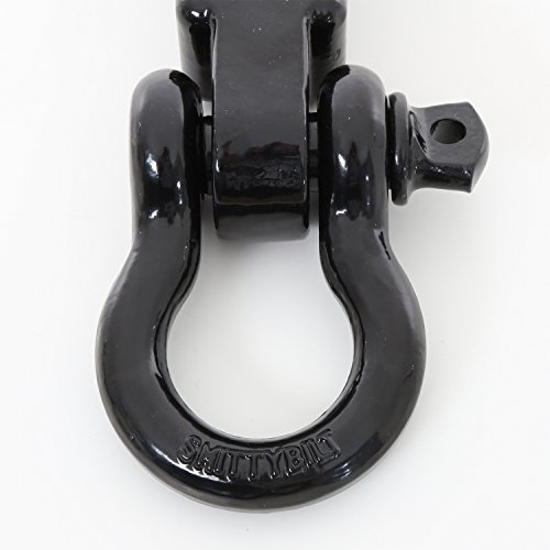 Smittybilt Black Powdercoated 2 inch Receiver Mounted D-Ring Shackle 29312B