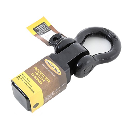 Smittybilt Black Powdercoated 2 inch Receiver Mounted D-Ring Shackle 29312B