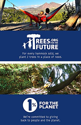 ENO Eagles Nest Outfitters - DoubleNest Hammock, Portable Hammock for Two, Red/Charcoal