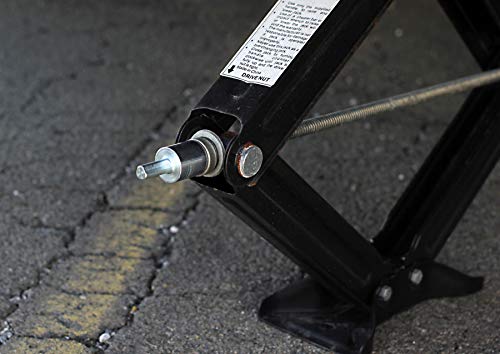 Camco RV Leveling Scissor Jack Socket Drill Adapter, Fits 3/8" and 1/2" Power Drills, Works With All 3/4" Hex Drive Jacks (57363), Silver