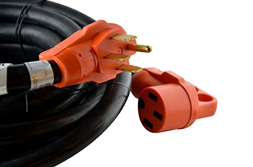 GoWISE Power 30-Feet 50 Amp RV Extension cord w/ Molded Connector and Handles- 50 Amp Male to 50 Amp Female RVC3008