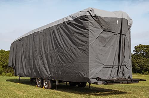 Camco ULTRAGuard RV Cover | Fits Fifth Wheel Trailers 36 to 38-feet | Extremely Durable Design that Protects Against the Elements | (45757)