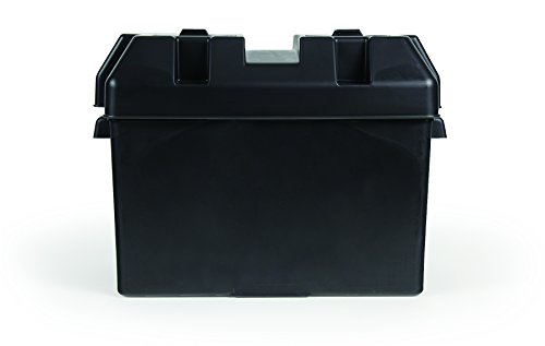 Camco Large Battery Box with Straps and Hardware - Group 27, 30, 31 |Safely Stores RV, Automotive, and Marine Batteries | Measures Inside 7-1/4" x 13-1/4" x 8-5/8" | (55372)