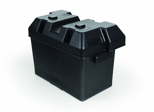 Camco Large Battery Box with Straps and Hardware - Group 27, 30, 31 |Safely Stores RV, Automotive, and Marine Batteries | Measures Inside 7-1/4" x 13-1/4" x 8-5/8" | (55372)