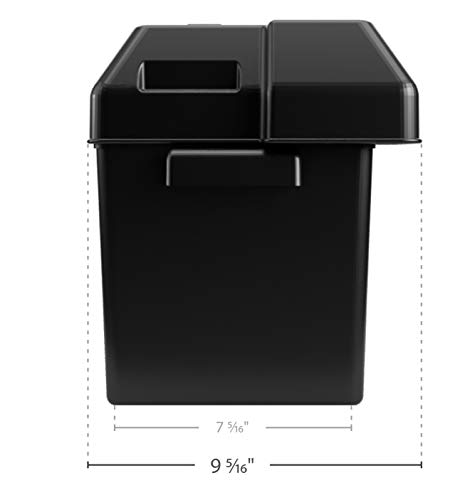 Camco Large Battery Box with Straps and Hardware - Group 27, 30, 31 |Safely Stores RV, Automotive, and Marine Batteries | Measures Inside 7-1/4" x 13-1/4" x 8-5/8" | (55372)