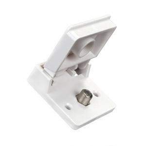 JR Products 47755 Polar White Exterior Weatherproof TV Jack (Quantity 4)