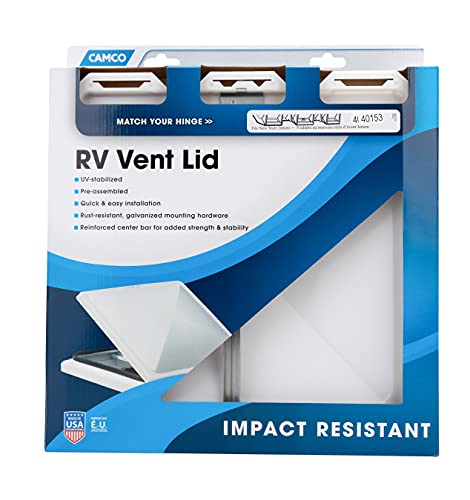Camco 40152/40153 White Polypropylene Vent Lid for Metal Vent - Jensen (since 1994)