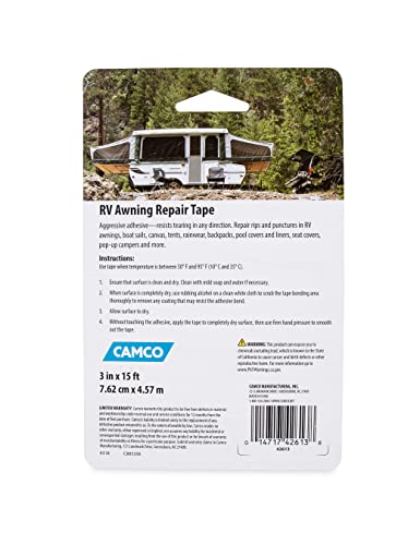 Camco 42613 3" x 15' Awning Repair Tape