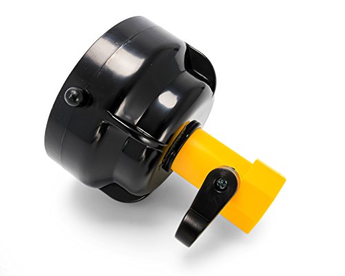 Camco RV Sewer Hose Rinse Cap | Features a Convenient Shut-Off Valve for Water Flow Control, Firmly Locks onto the RV Sewer Hose Bayonet Fitting, and Rinses RV Sewer Hose Before Storage (39533)