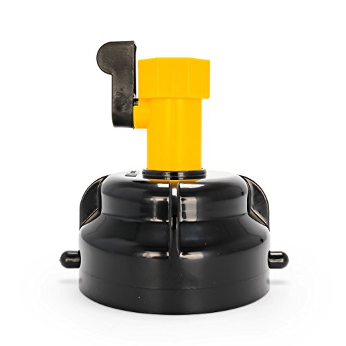 Camco RV Sewer Hose Rinse Cap | Features a Convenient Shut-Off Valve for Water Flow Control, Firmly Locks onto the RV Sewer Hose Bayonet Fitting, and Rinses RV Sewer Hose Before Storage (39533)