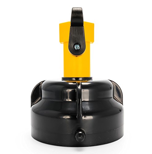 Camco RV Sewer Hose Rinse Cap | Features a Convenient Shut-Off Valve for Water Flow Control, Firmly Locks onto the RV Sewer Hose Bayonet Fitting, and Rinses RV Sewer Hose Before Storage (39533)