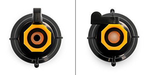 Camco RV Sewer Hose Rinse Cap | Features a Convenient Shut-Off Valve for Water Flow Control, Firmly Locks onto the RV Sewer Hose Bayonet Fitting, and Rinses RV Sewer Hose Before Storage (39533)