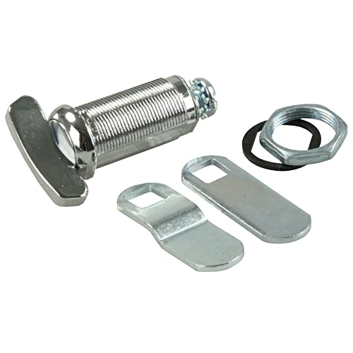 JR Products 00145 1 and 3/8 inches Compartment Door Thumb Lock, Silver