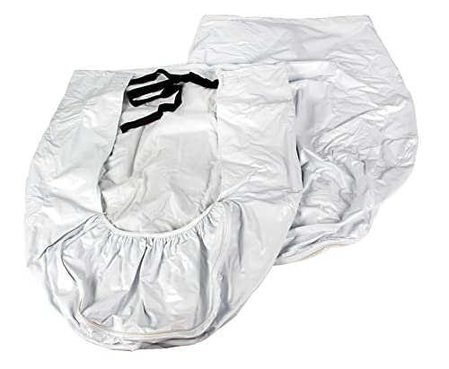 Camco 45321 Vinyl Wheel & Tire Protector, 2 pack (24 inches-26 inches , White)