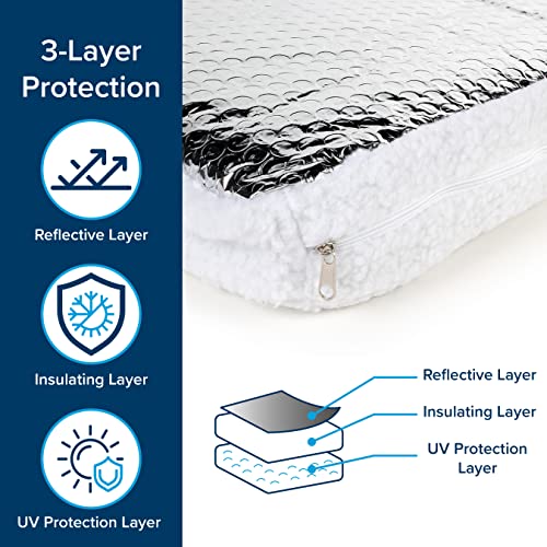 Camco RV Vent Insulator and Skylight Cover with Reflective Surface, Fits Standard 14 x 14 Inch RV Vents (45192)