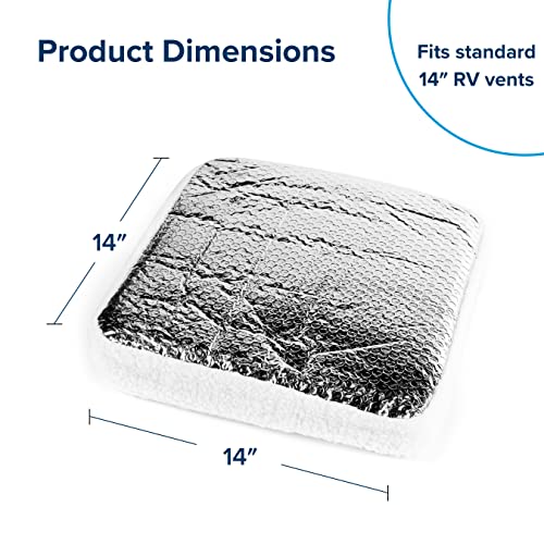Camco RV Vent Insulator and Skylight Cover with Reflective Surface, Fits Standard 14 x 14 Inch RV Vents (45192)