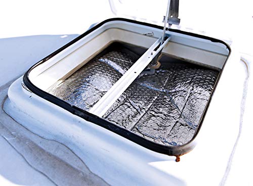 Camco RV Vent Insulator and Skylight Cover with Reflective Surface, Fits Standard 14 x 14 Inch RV Vents (45192)