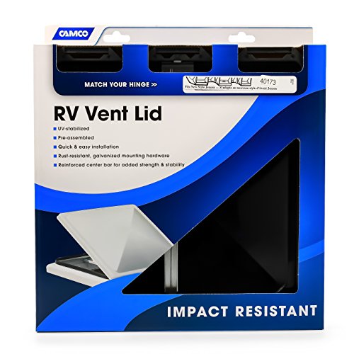 Camco 40173 Replacement Vent Lid (Jensen (Since 1994) for Metal Vent Black Polypropylene)