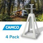 Camco Olympian Aluminum Jack Stands, Support up to 6,000 lbs, Pack of 4 ( 44560)